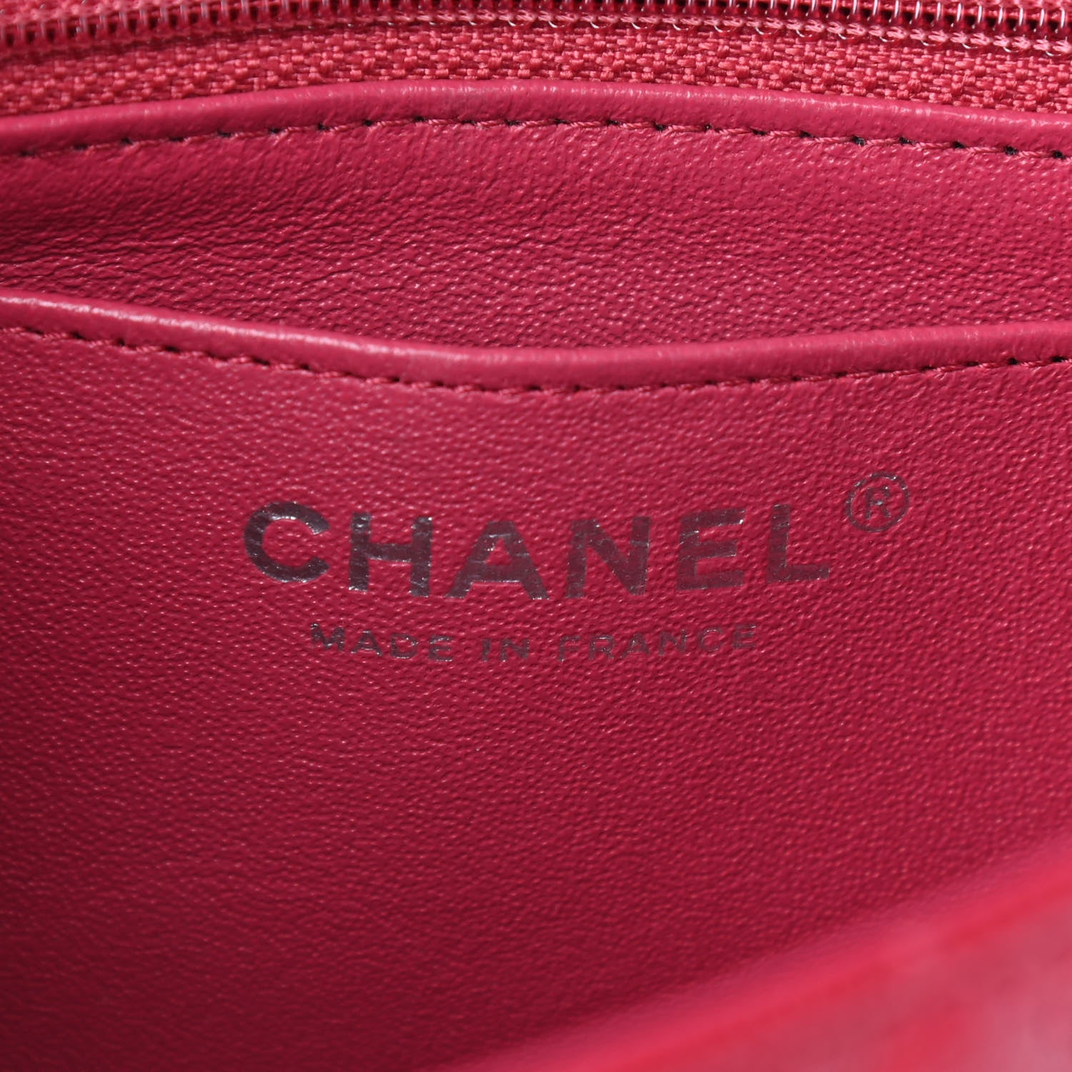 Chanel Caviar Quilted Mini Rectangular Flap Dark Pink 6 of 10