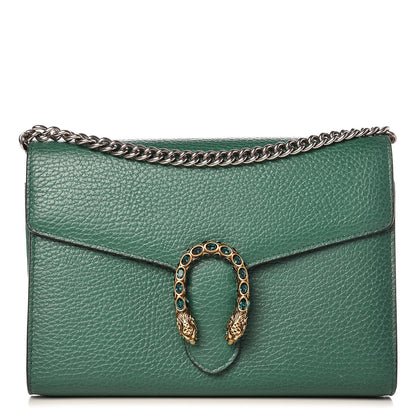 Gucci Calfskin Mini Dionysus Chain Wallet Emerald 1 of 7