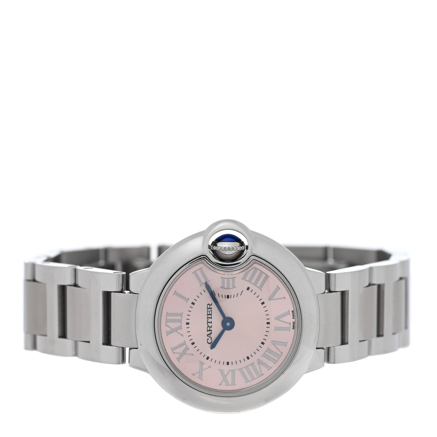 Stainless Steel 28mm Ballon Bleu De Cartier Quartz Watch Pink