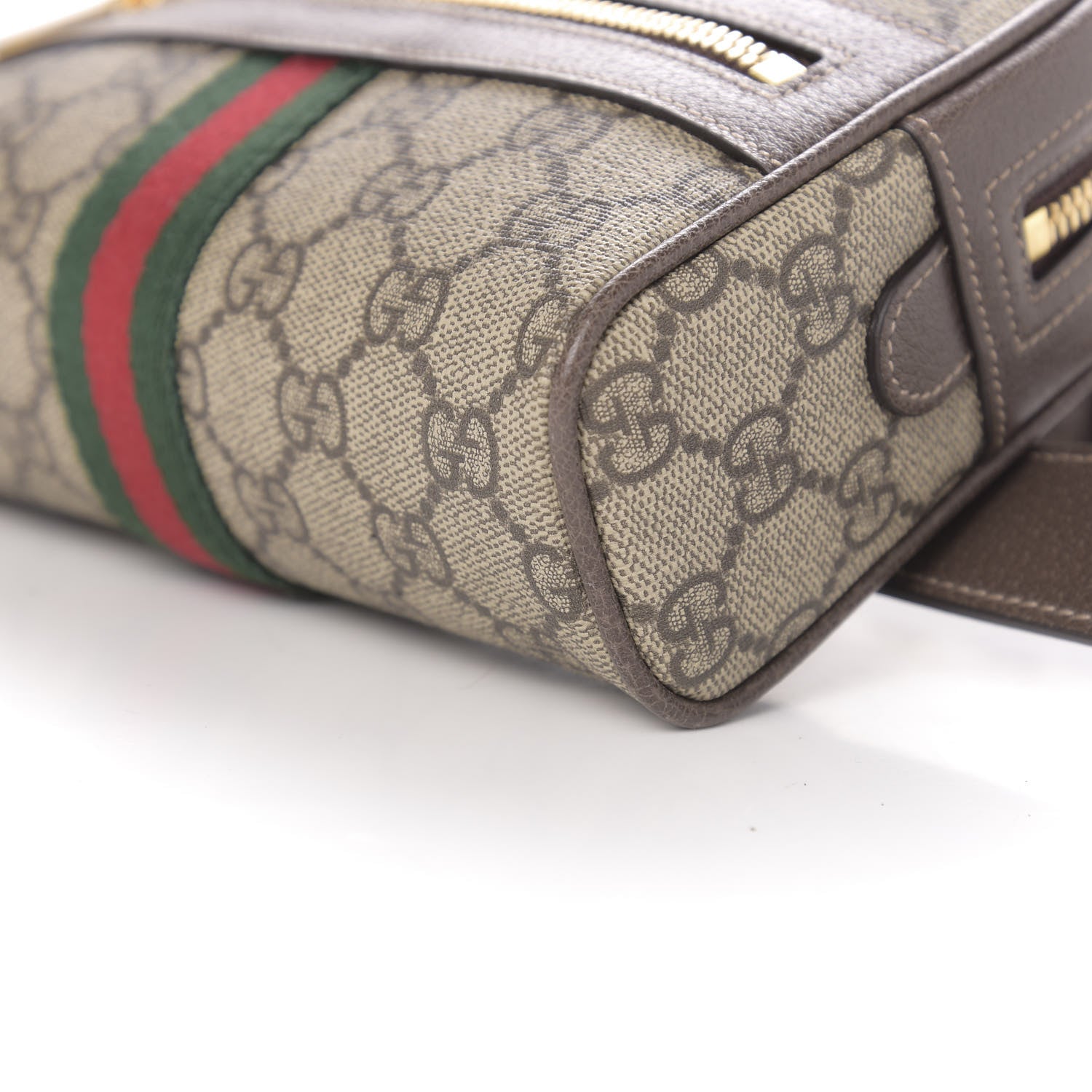Gucci GG Supreme Monogram Web Small Ophidia Belt Bag 85 34 Dark Brown 9 of 10