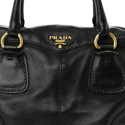 Prada Cervo Shine Shoulder Bag Black 9 of 14