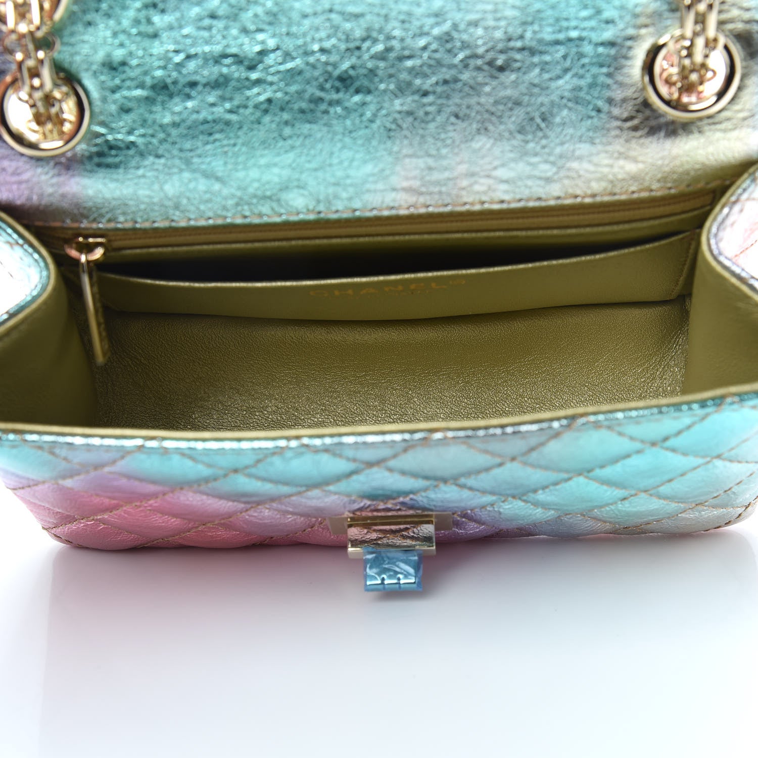 Chanel Metallic Goatskin Quilted Mini 2.55 Reissue Flap Multicolor 5 of 10