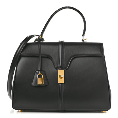 Celine Calfskin Classique 16 Top Handle Bag Black 1 of 9