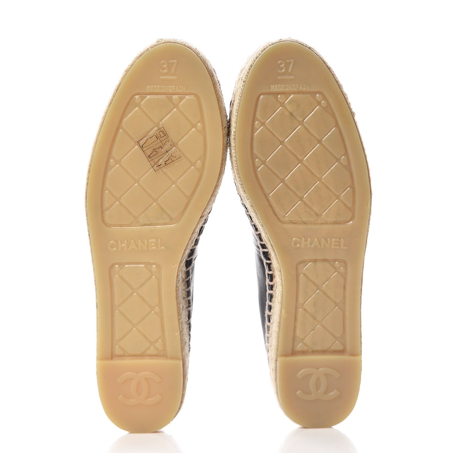 Lambskin CC Espadrilles 37 Black