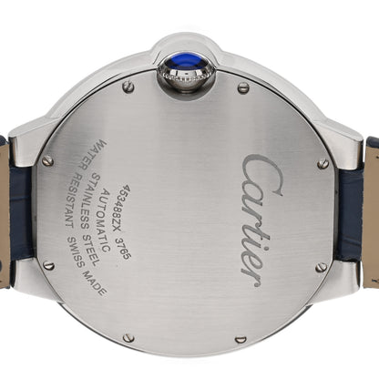 Cartier Stainless Steel Alligator 42mm Ballon Bleu De Cartier Automatic Watch Blue 4 of 5