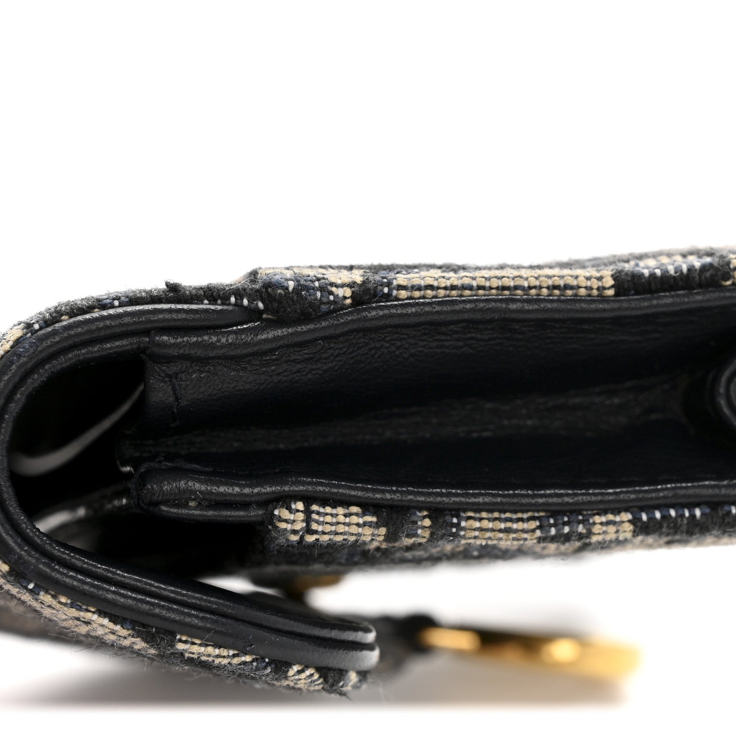 Christian Dior Oblique Saddle Card Holder Blue 9 of 10