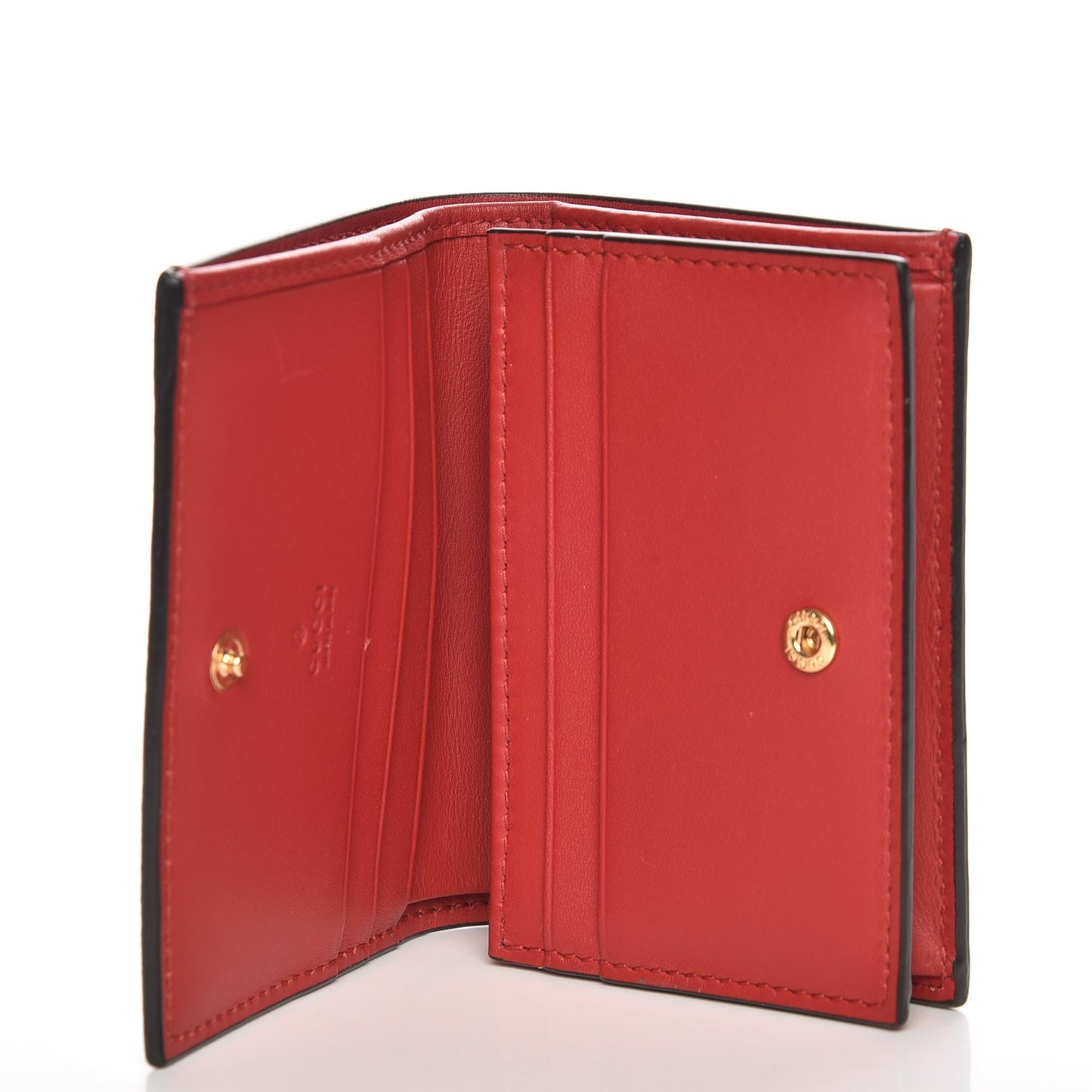 Soft GG Supreme Monogram Rainbow Embroidered Card Case Wallet