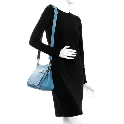 Hermes Taurillon Clemence Jypsiere 28 Blue Jean 2 of 8