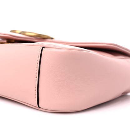 Gucci Calfskin Matelasse Mini GG Marmont Shoulder Bag Perfect Pink 10 of 11