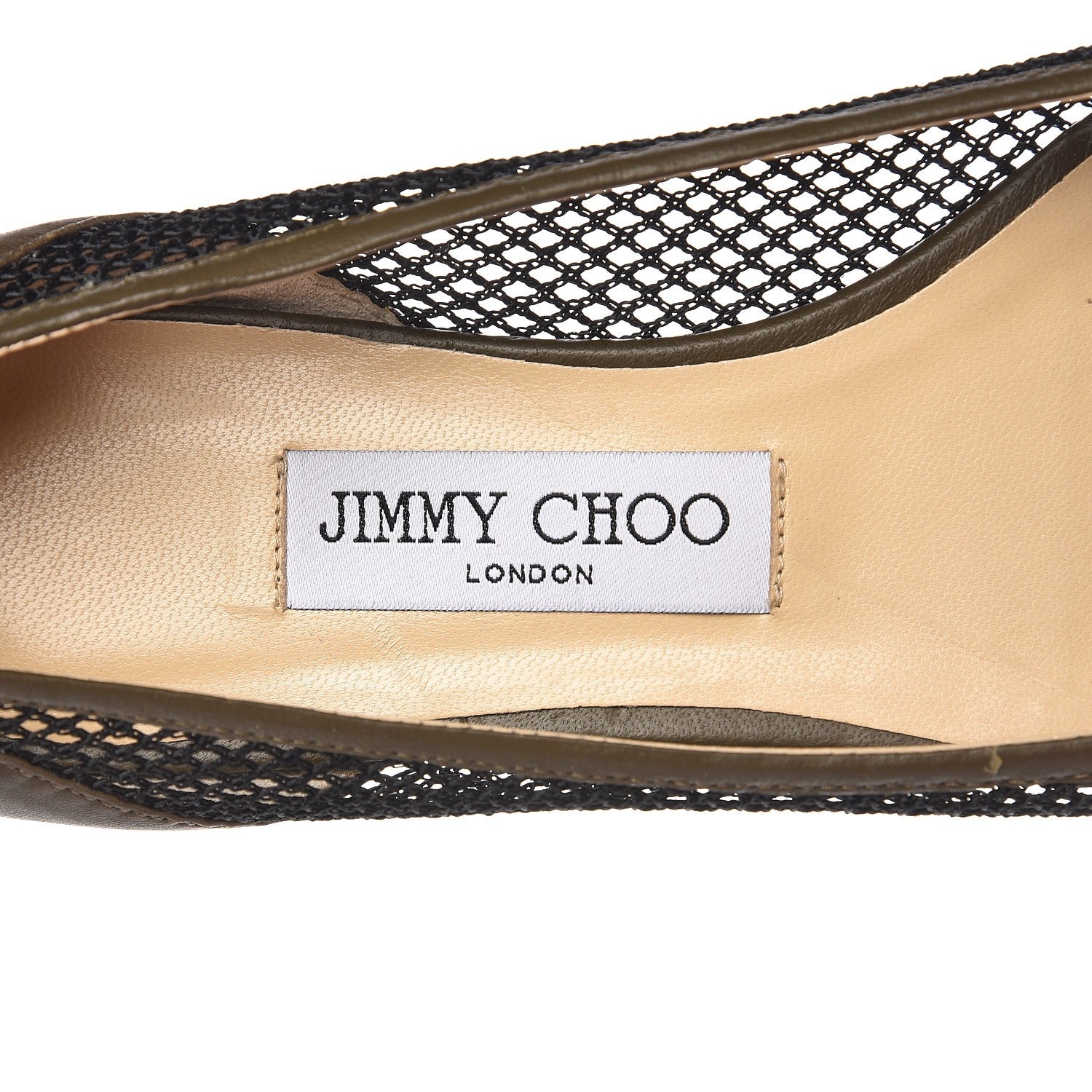 Jimmy Choo Nappa Mesh Hettie Pointy Toe Flats 38 Green 6 of 11
