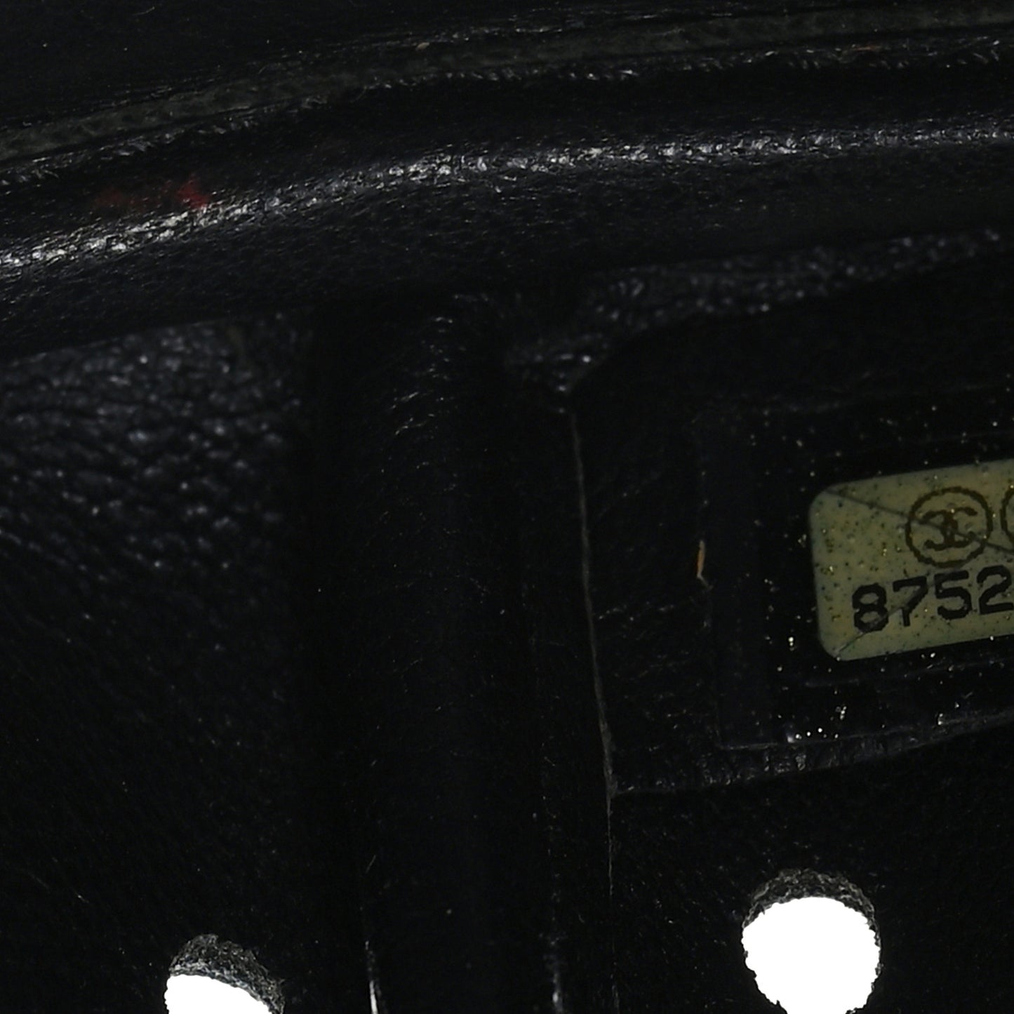 Patent Perforated CC Shopping Tote Black