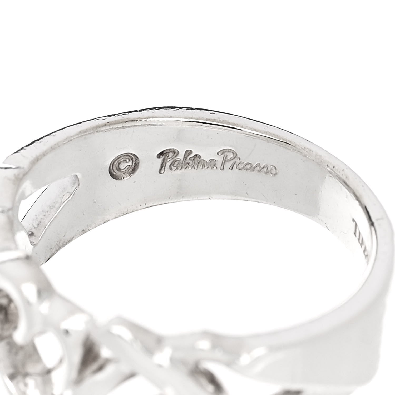 Tiffany Sterling Silver Paloma Picasso Loving Heart Band Ring 50 5.5 5 of 5