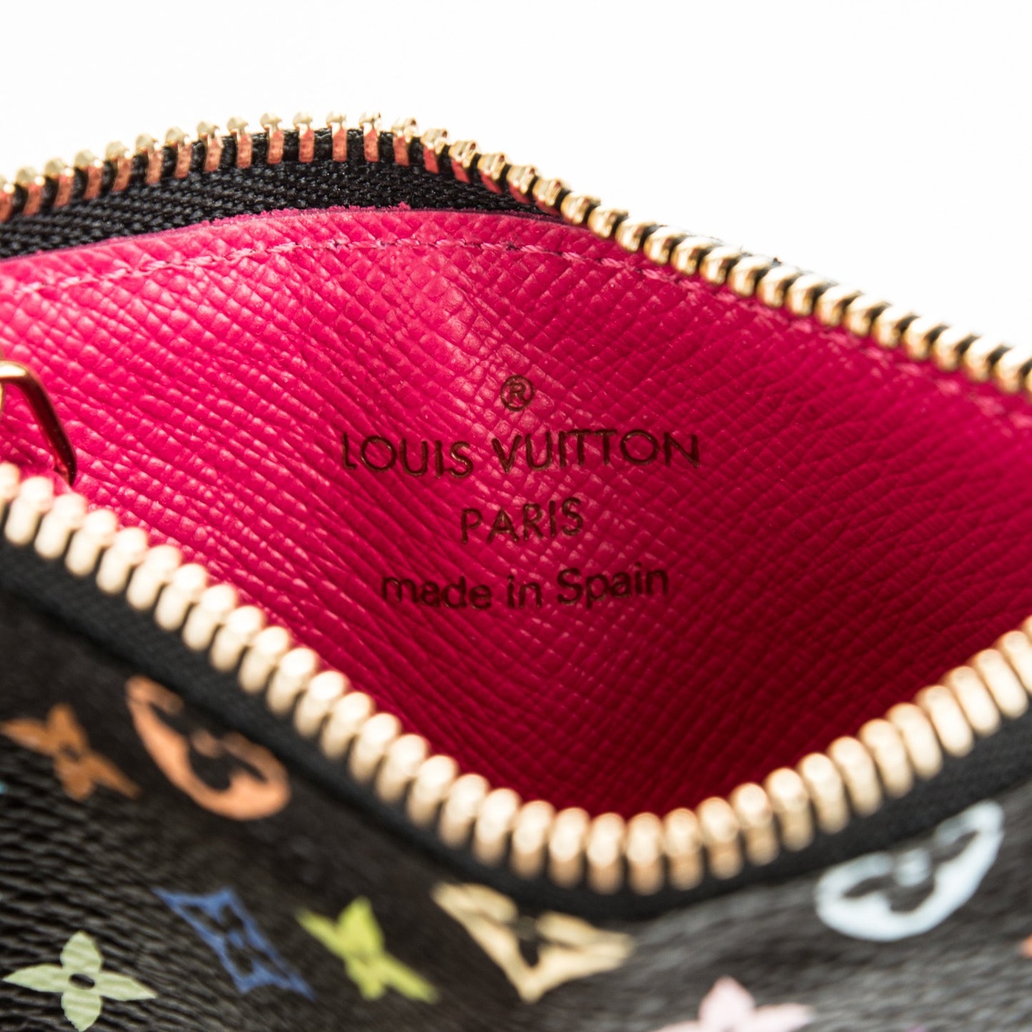 Monogram Multicolor Key Pouch Black Grenade