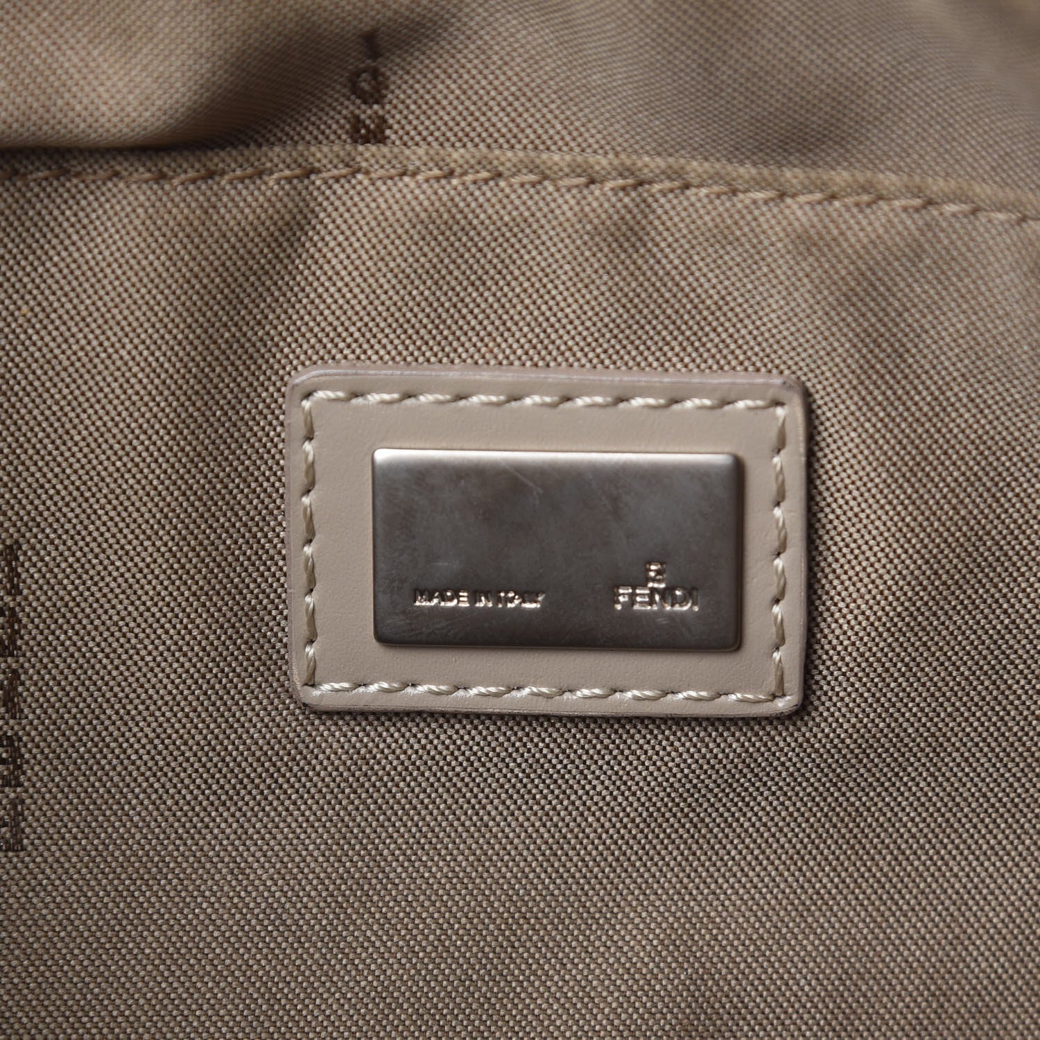 Fendi Zucchino Cuoio Pochette Beige Tortora Pietra 6 of 10
