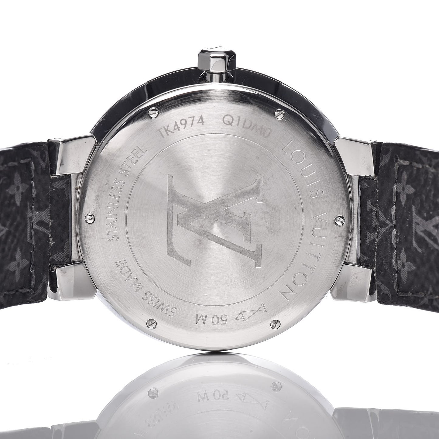 Stainless Steel Monogram Eclipse 39mm Tambour Quartz Watch
