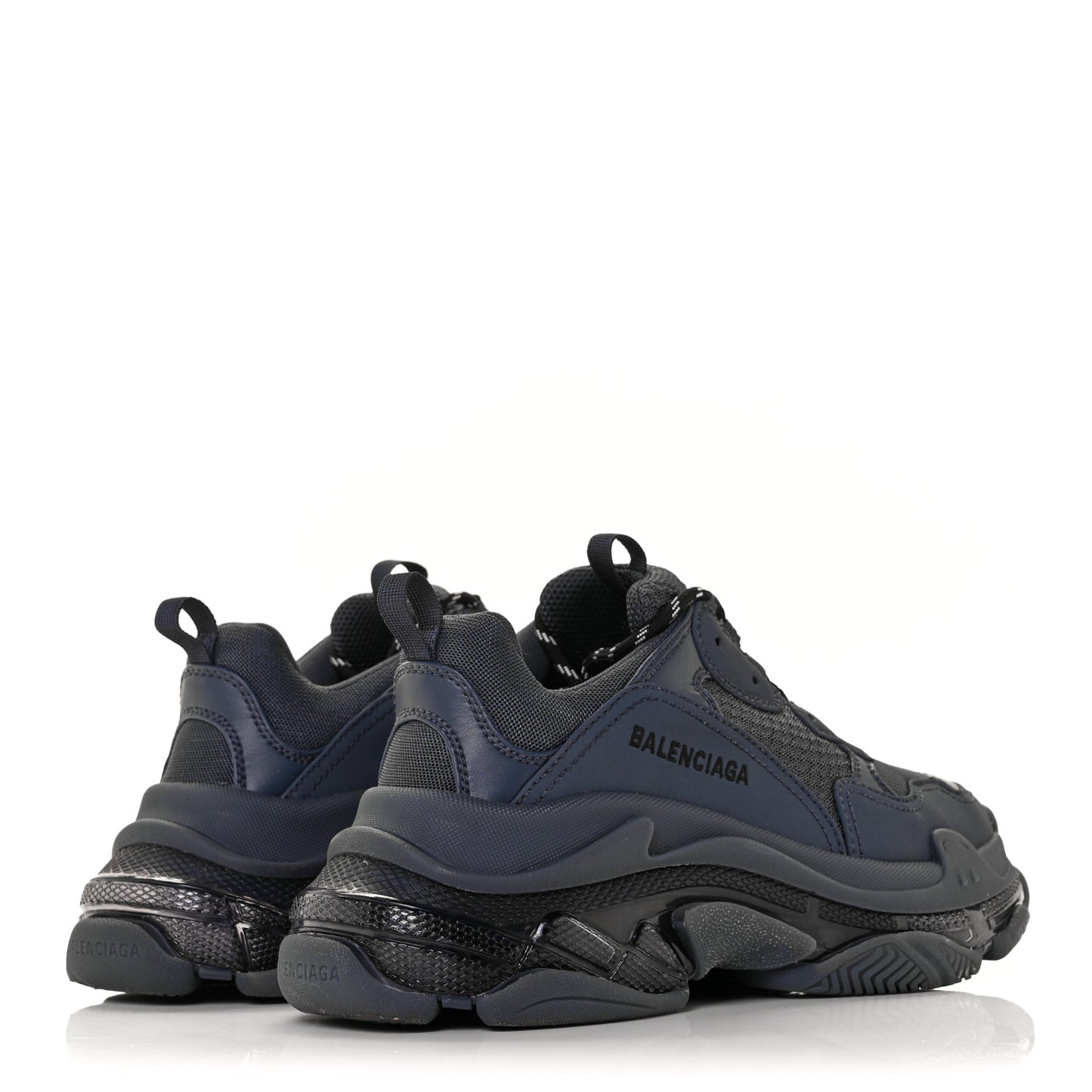 Fabric Mesh Clear Sole Womens Triple S Sneakers 40 Ombre Blue