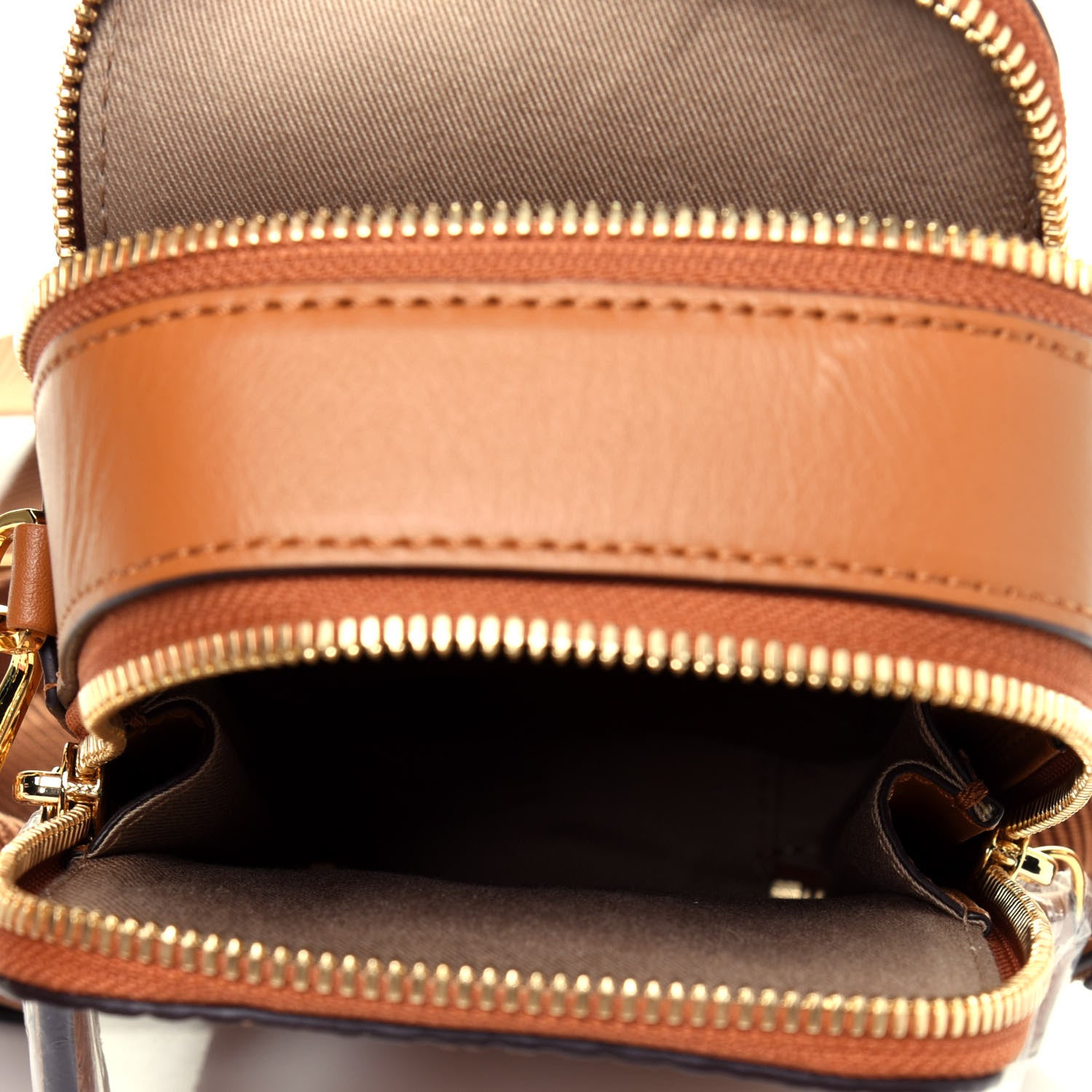 MCM Visetos Crossbody Camera Bag Cognac 7 of 17