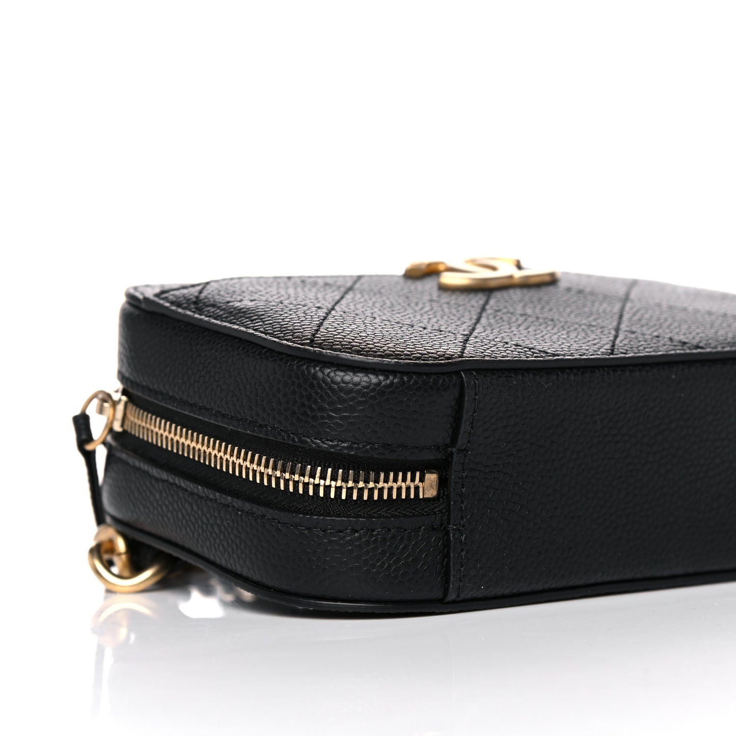 Caviar Quilted Waist Bag Black