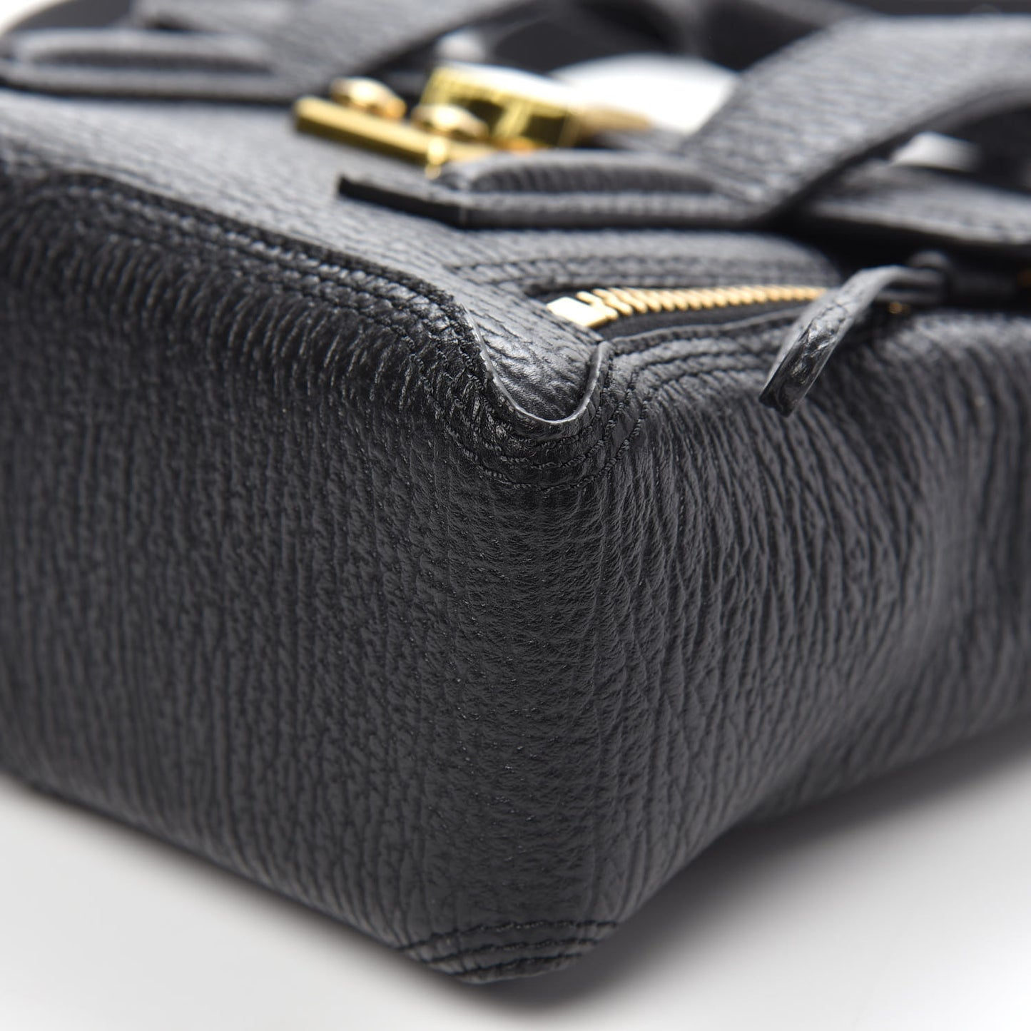 3.1 Textured Calfskin Mini Pashli Satchel Black