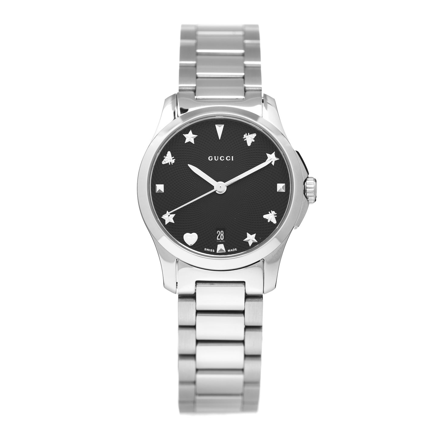 Stainless Steel 27mm G-Timeless Charm Quartz Watch Black