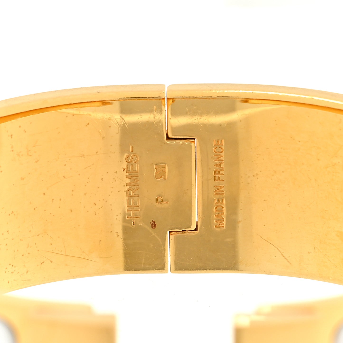 Enamel Wide Clic Clac H Bracelet PM White