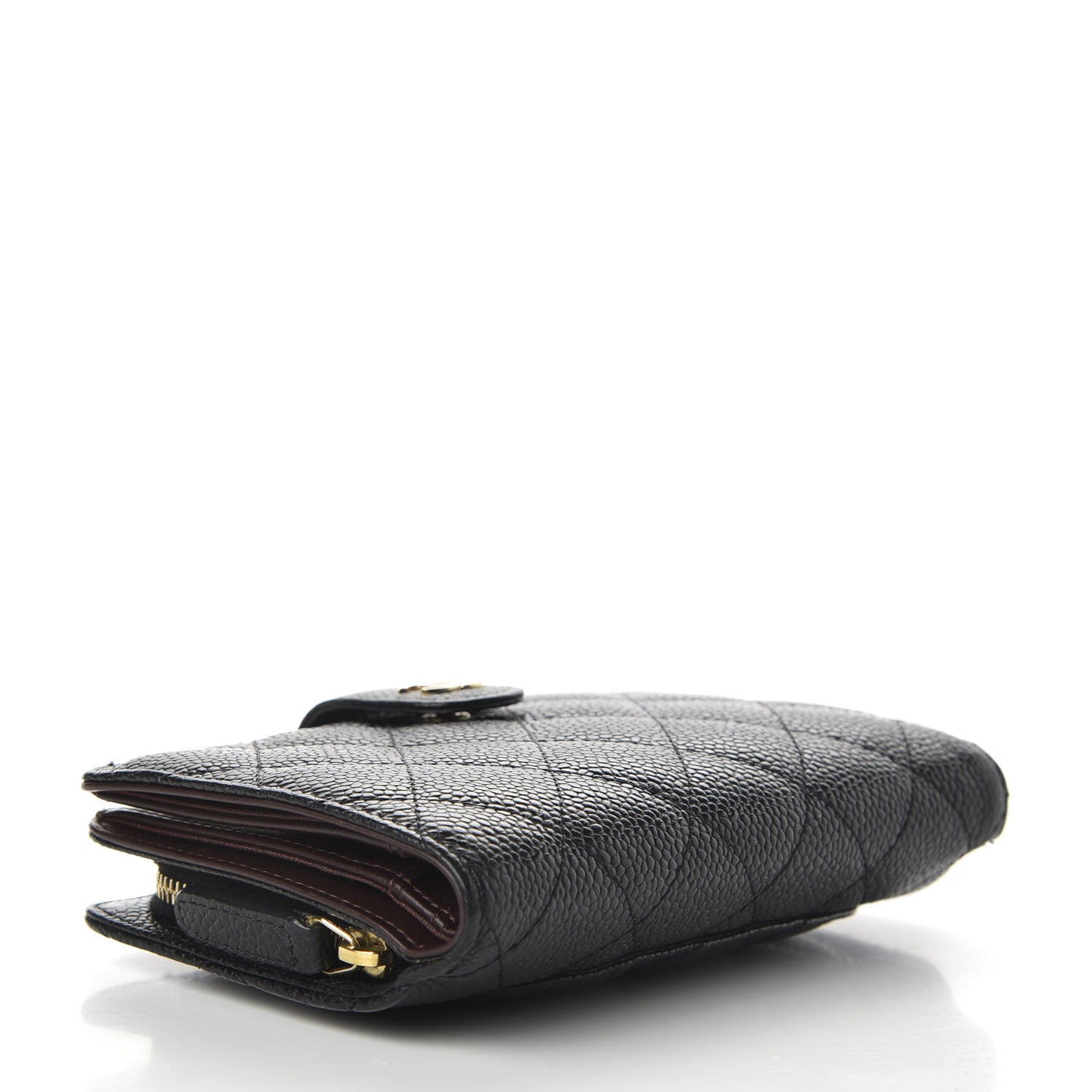 Chanel Caviar Quilted Zipped Pocket Wallet Black 4 of 7