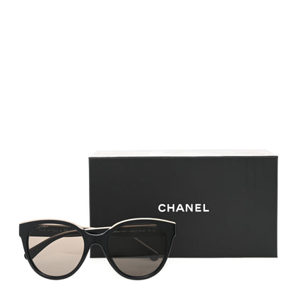 Chanel Acetate CC Butterfly Sunglasses 5414 Black Beige 8 of 8