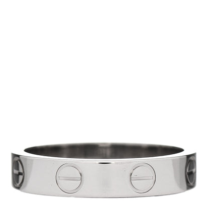 Cartier 18K White Gold 3.5mm LOVE Wedding Band Ring 49 5 3 of 4