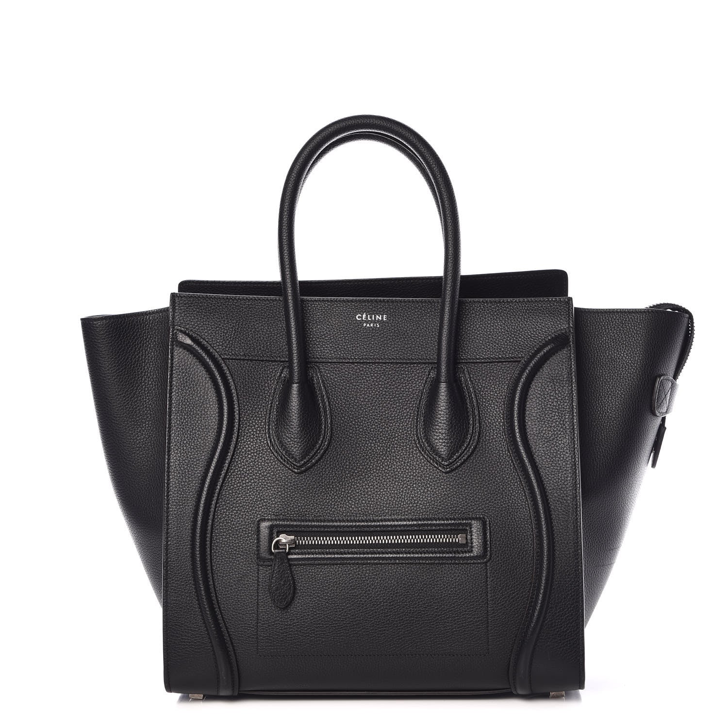 Celine Drummed Calfskin Mini Luggage Black 1 of 10