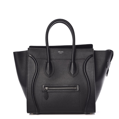 Celine Drummed Calfskin Mini Luggage Black 1 of 10