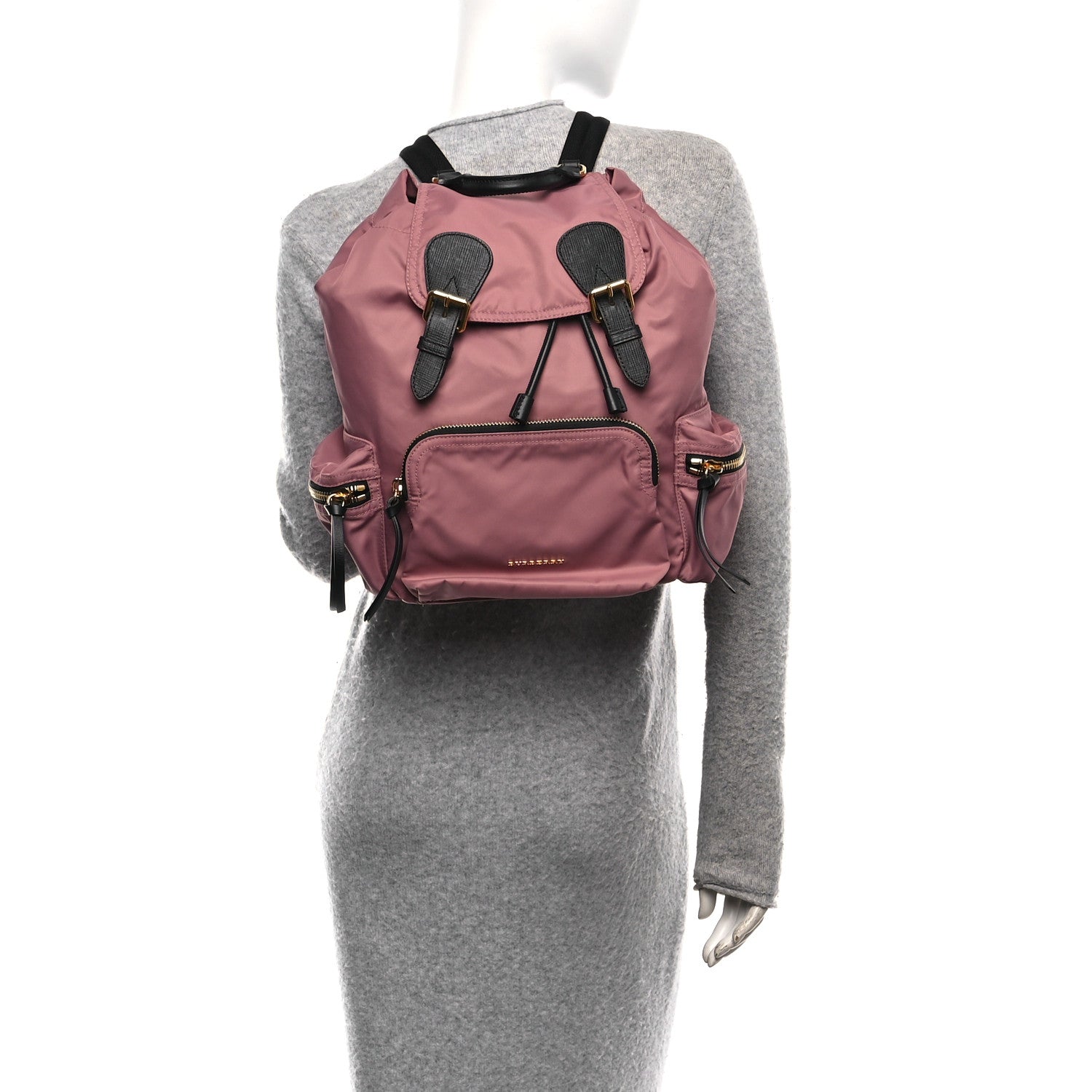 Burberry Nylon Medium Rucksack Backpack Mauve Pink 2 of 10
