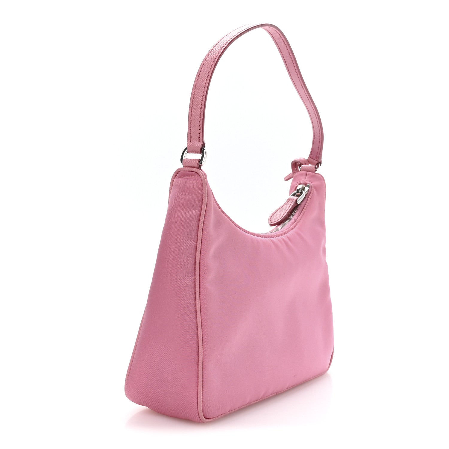 Prada Tessuto Nylon Saffiano Mini Re-Edition 2005 Bag Begonia 3 of 13