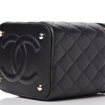Chanel Caviar Quilted Small Top Handle Vanity Case With Chain Black 7 of 10