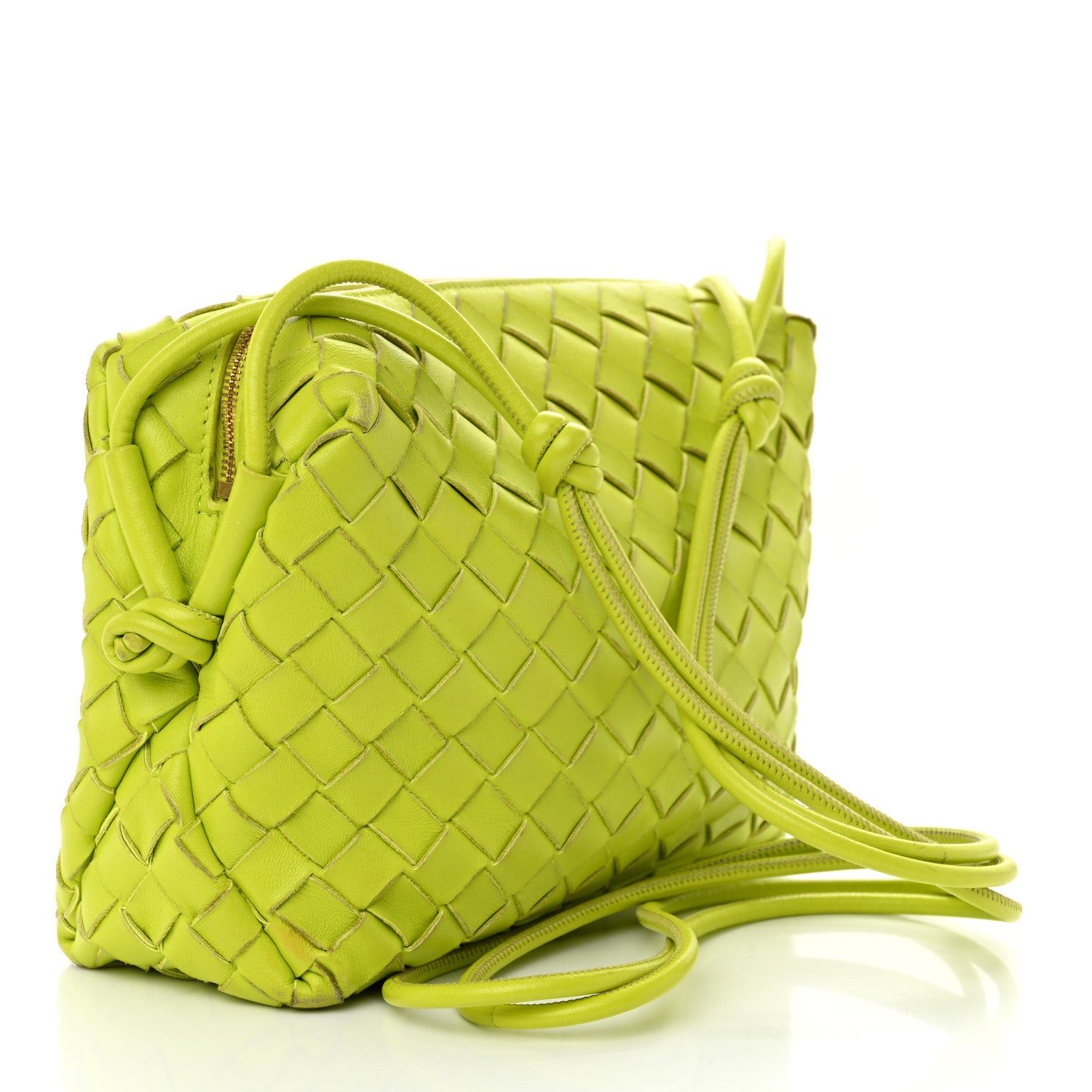 Bottega Veneta Nappa Intrecciato Small Loop Camera Bag Acid Kiwi 3 of 16