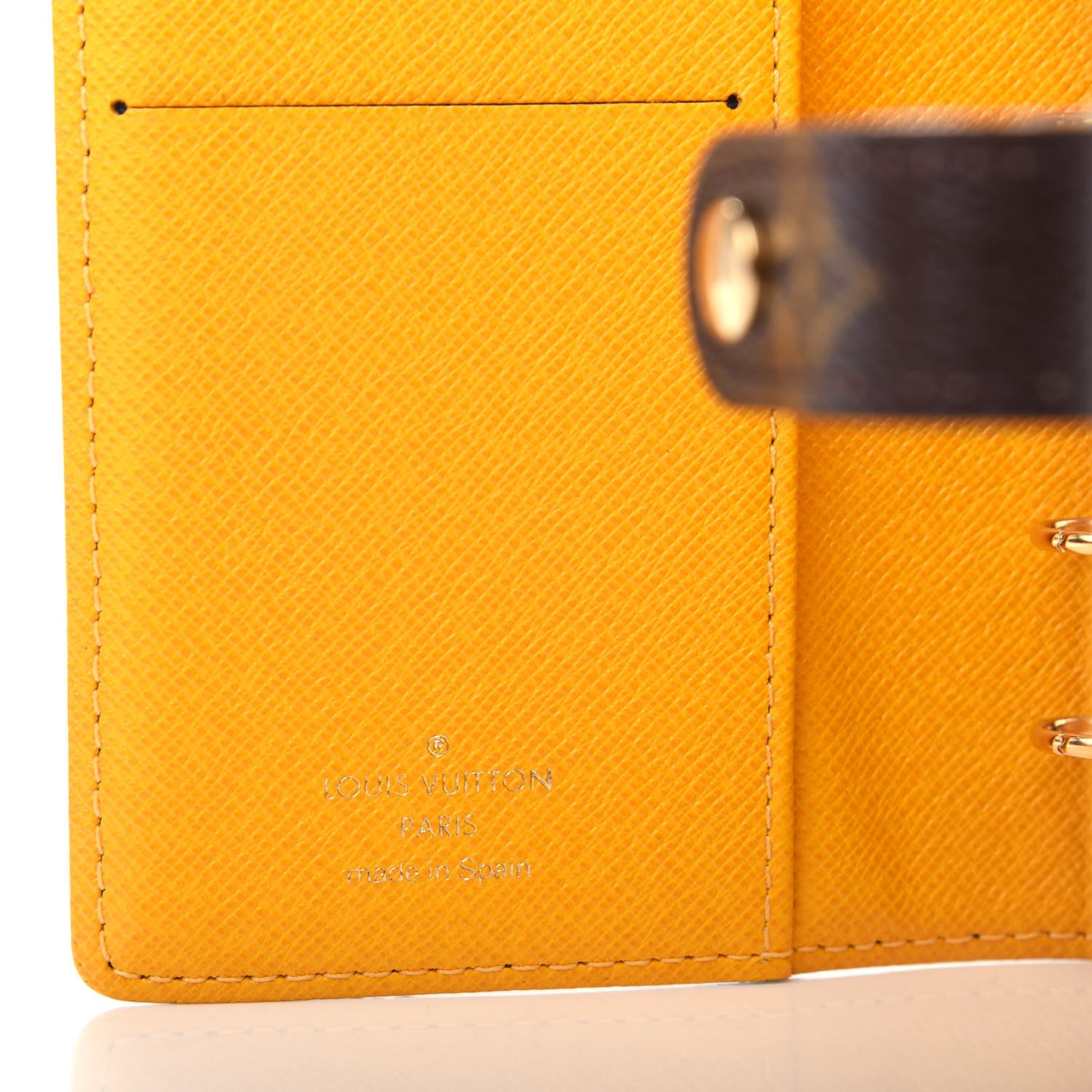 Monogram Groom Small Ring Agenda Cover Yellow