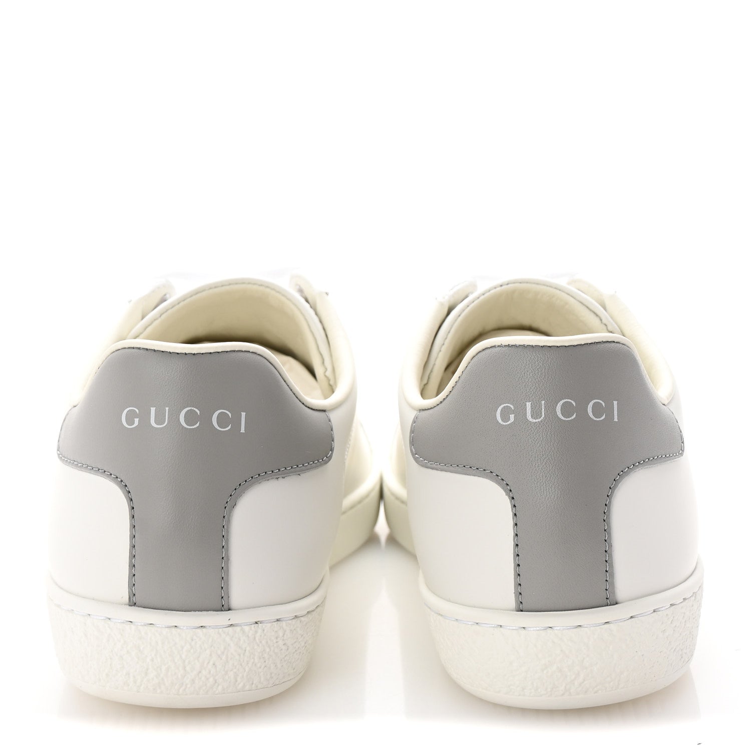 Gucci Calfskin Interlocking G Perforated Womens Ace Sneakers 39 White Grey Sky 6 of 11