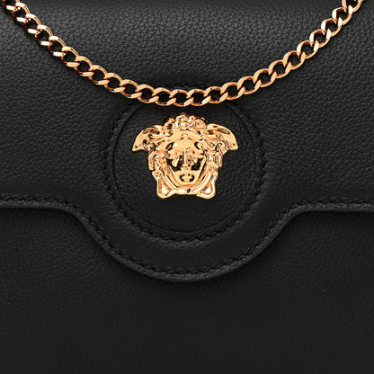 Versace Grained Calfskin La Medusa Chain Crossbody Bag Black 7 of 11