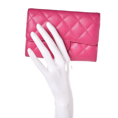 Chanel Caviar Quilted Small Flap Wallet Pink 2 of 11