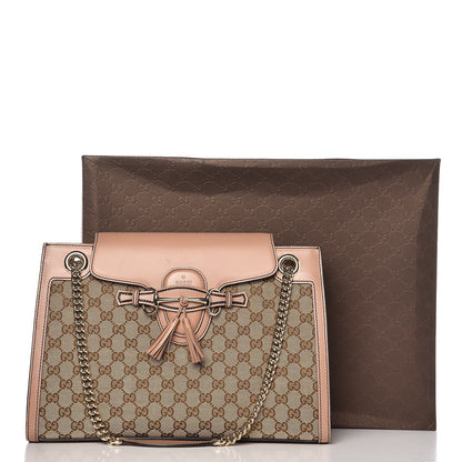 Gucci Monogram Large Emily Chain Shoulder Bag Light Pink 11 of 11