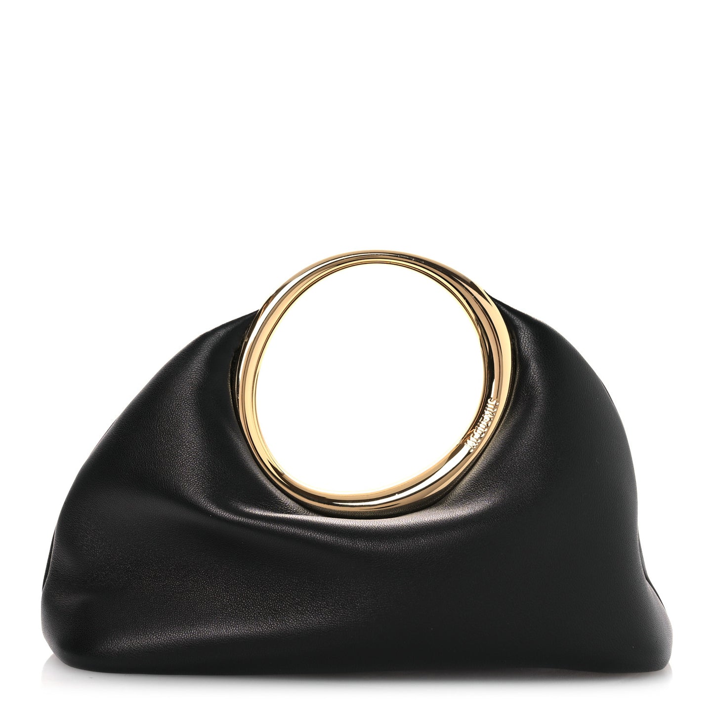Lambskin Le Petit Calino Ring Top Handle Bag Black Black