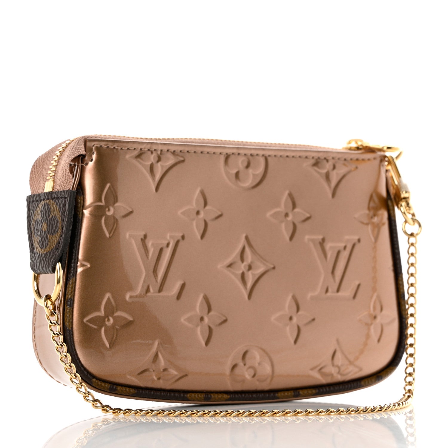 Louis Vuitton Metallic Vernis Mini Pochette Accessories Rose Gold 3 of 7