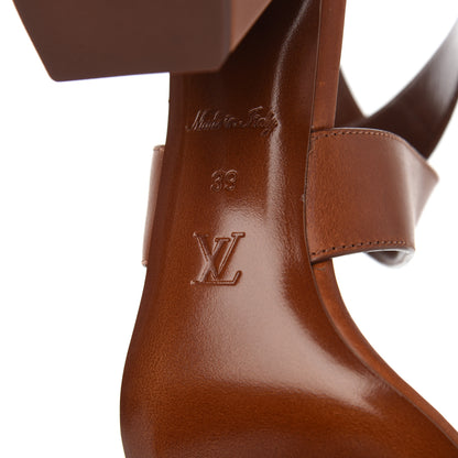 Louis Vuitton Calfskin Monogram Horizon Sandal 39 Cognac Brown 13 of 38