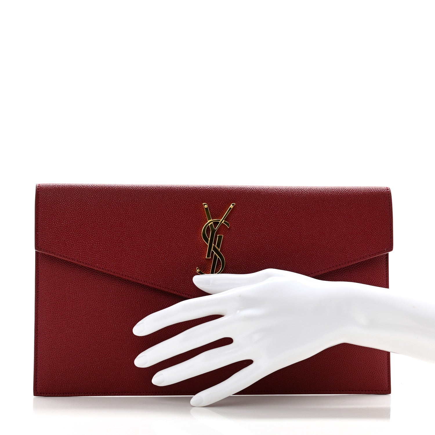 Saint Laurent Grain De Poudre Uptown Pouch Opyum Red 2 of 9