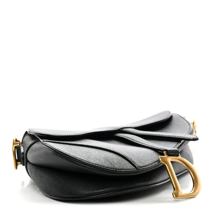 Christian Dior Grained Calfskin Saddle Bag Black 4 of 11