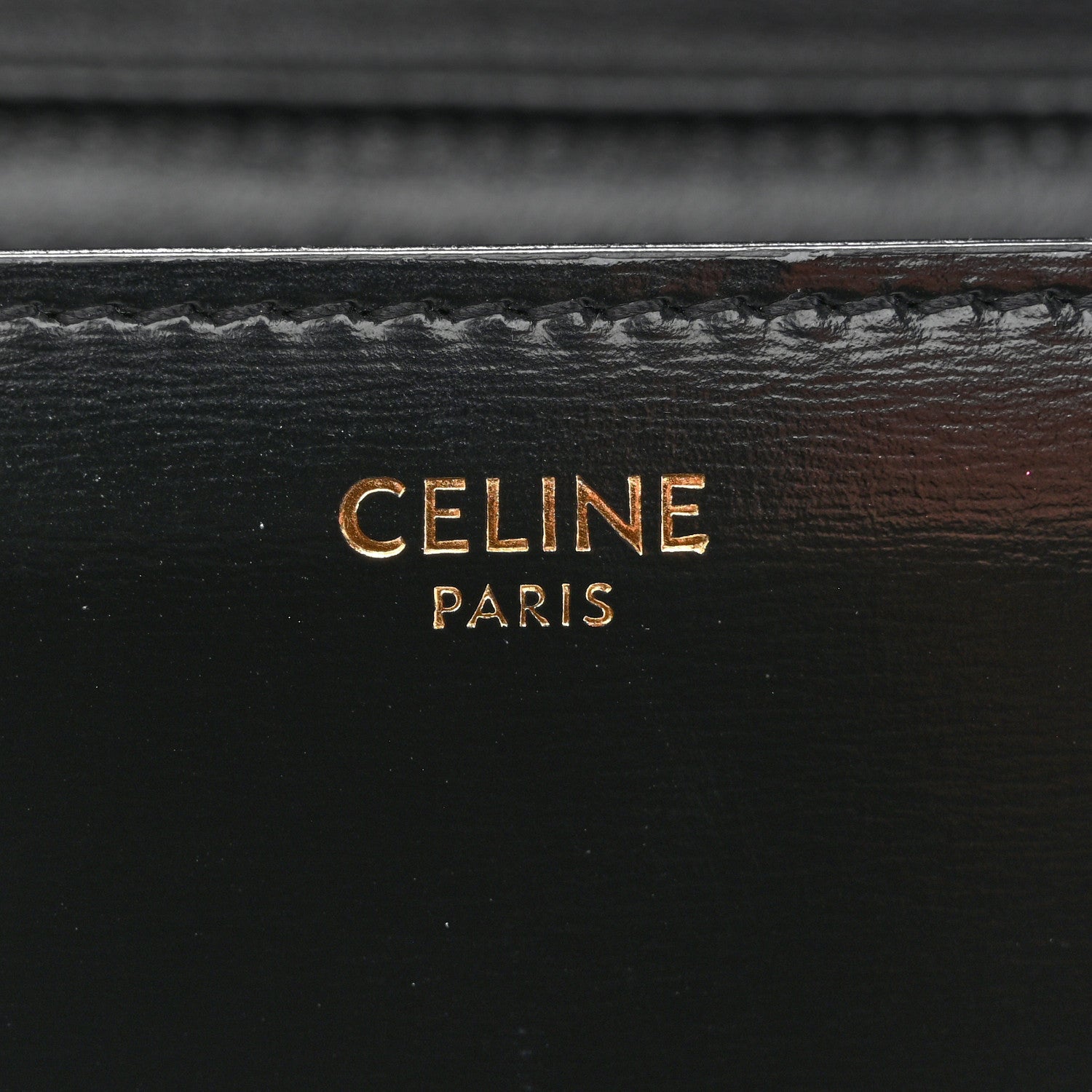 Celine Shiny Calfskin Teen Triomphe Black 5 of 11
