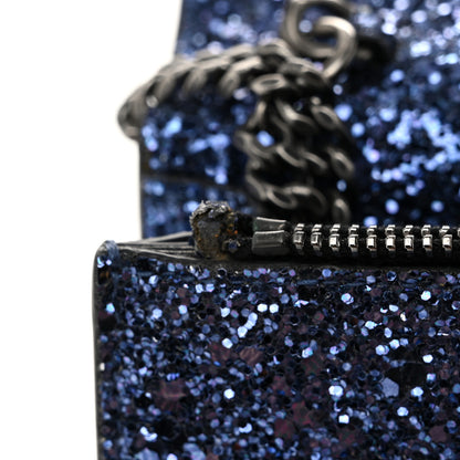 Saint Laurent Metallic Glitter Classic Monogram Kate Tassel Chain Wallet North Sea 12 of 14