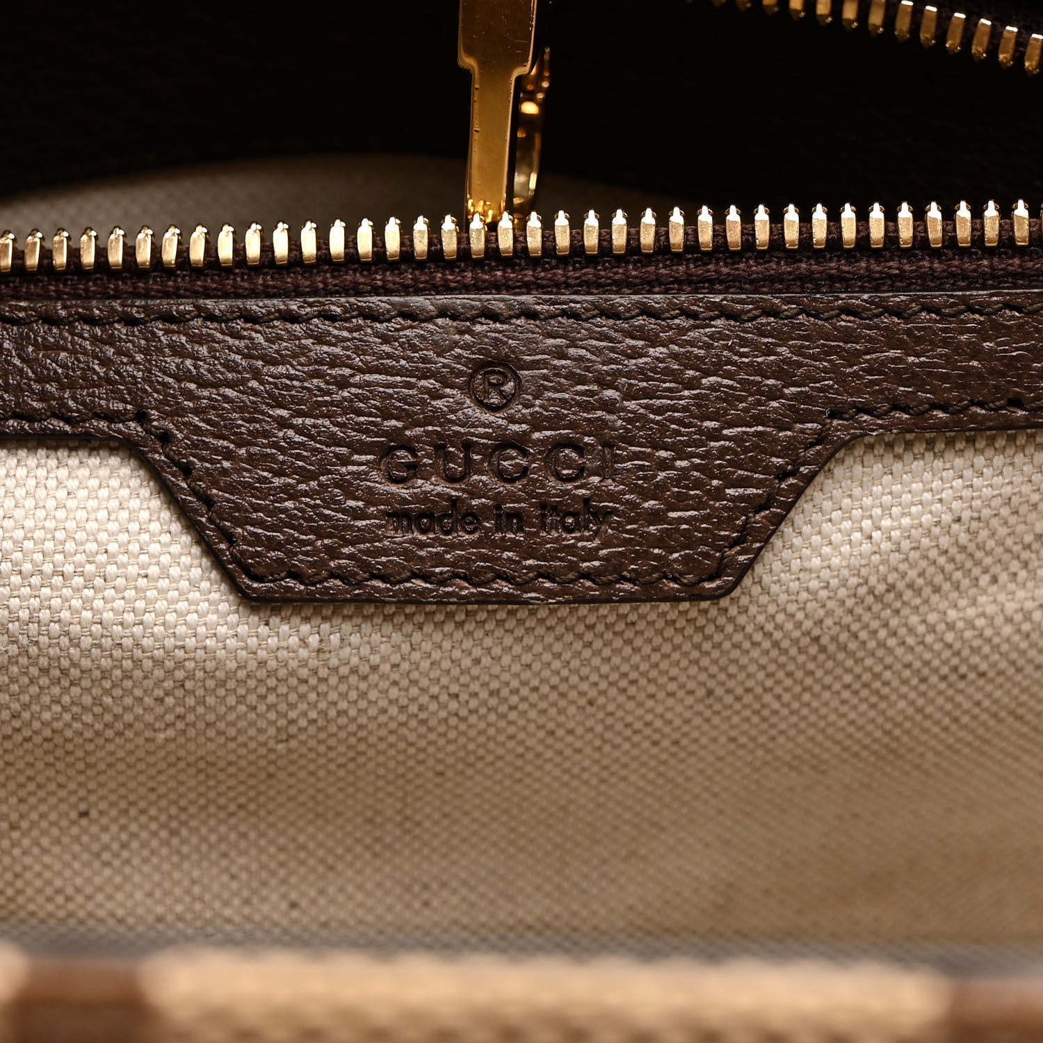 Gucci Monogram Jumbo GG Textured Dollar Calfskin Web Tote Bag Camel Ebony New Acero 6 of 15
