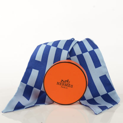 Hermes Silk Op'H Twilly Indigo Ciel 3 of 6