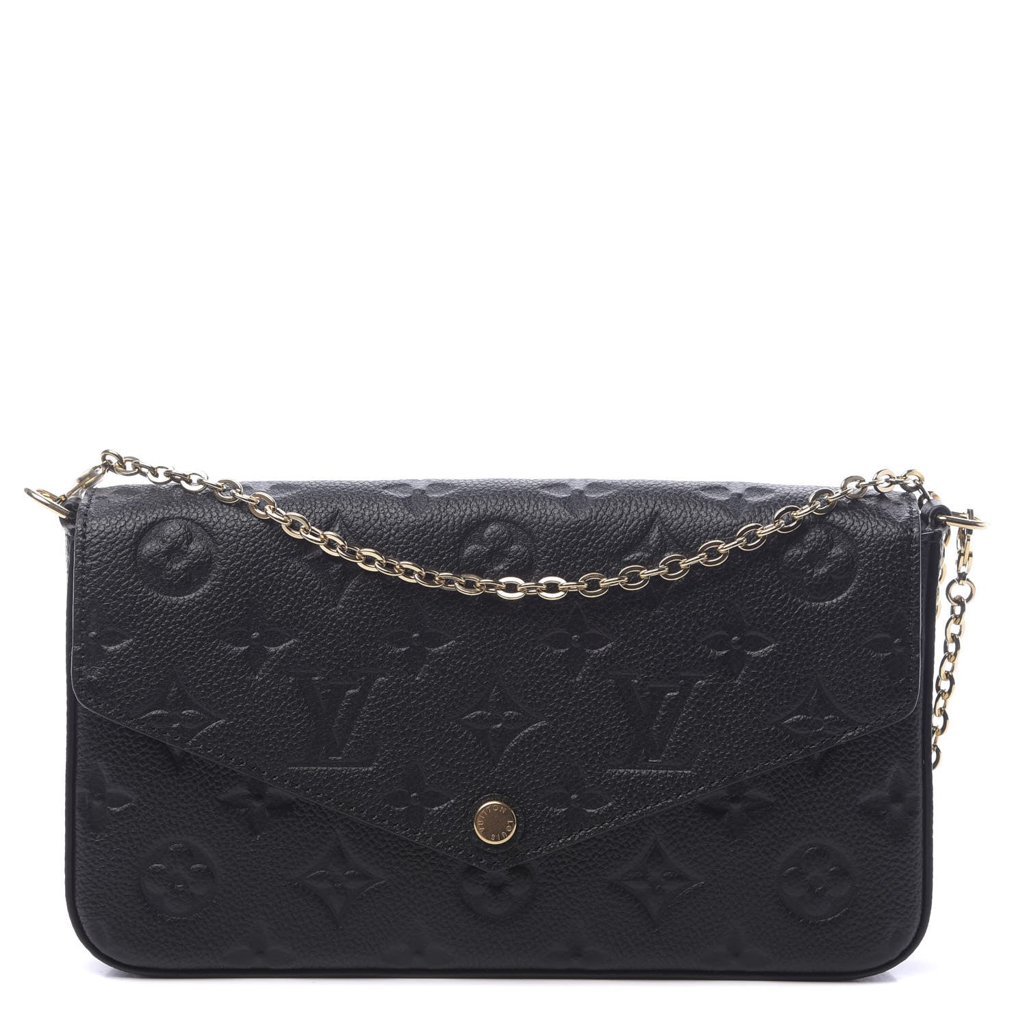 Louis Vuitton Empreinte Pochette Felicie Chain Wallet Black 1 of 11