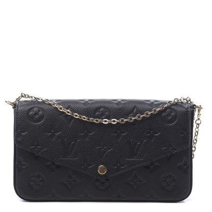 Louis Vuitton Empreinte Pochette Felicie Chain Wallet Black 1 of 11